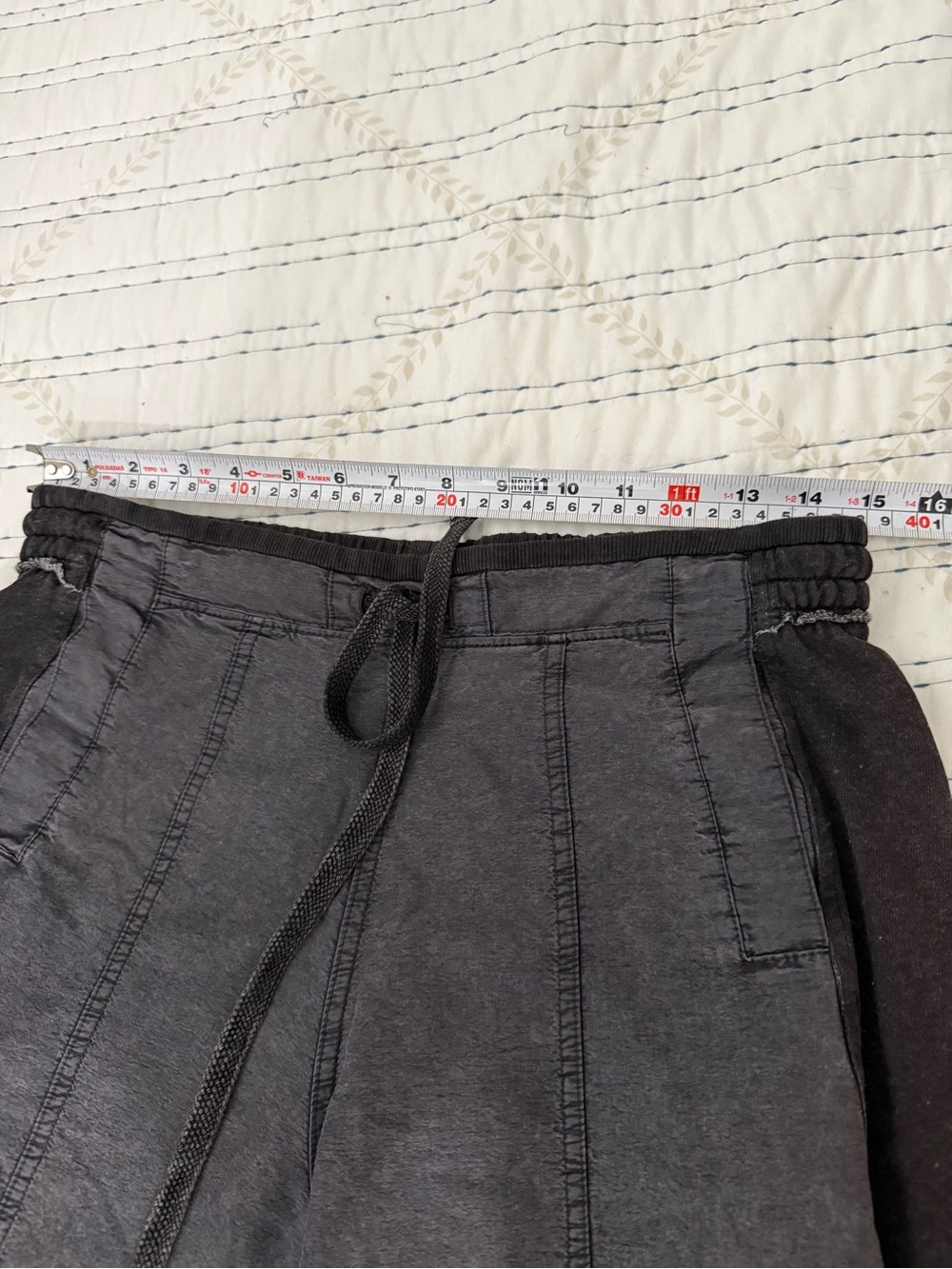 Daily Practice Anthropologie Charcoal Wide Leg Zip Hem Pants Utility Y2K - Picture 11 of 11